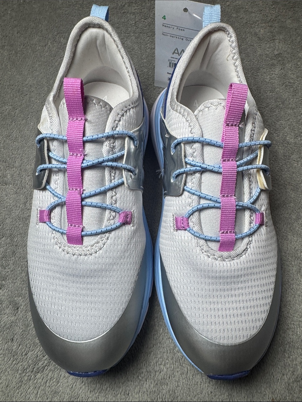 Athletic Works Light Gray, Pink and Blue Women's Athletic Sneakers